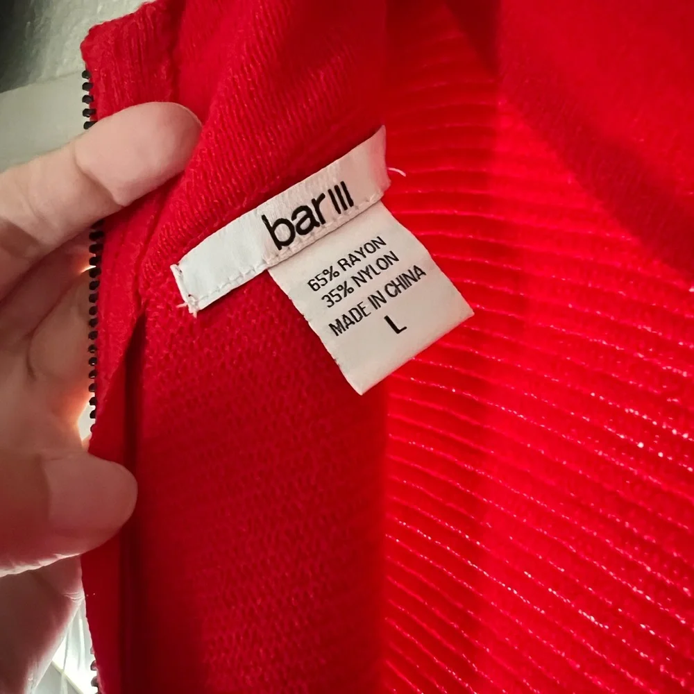 Bar III Vibrant Red Knit Dress - Picture 6 of 6